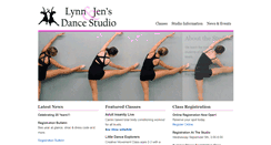 Desktop Screenshot of lynnandjensdancestudio.com